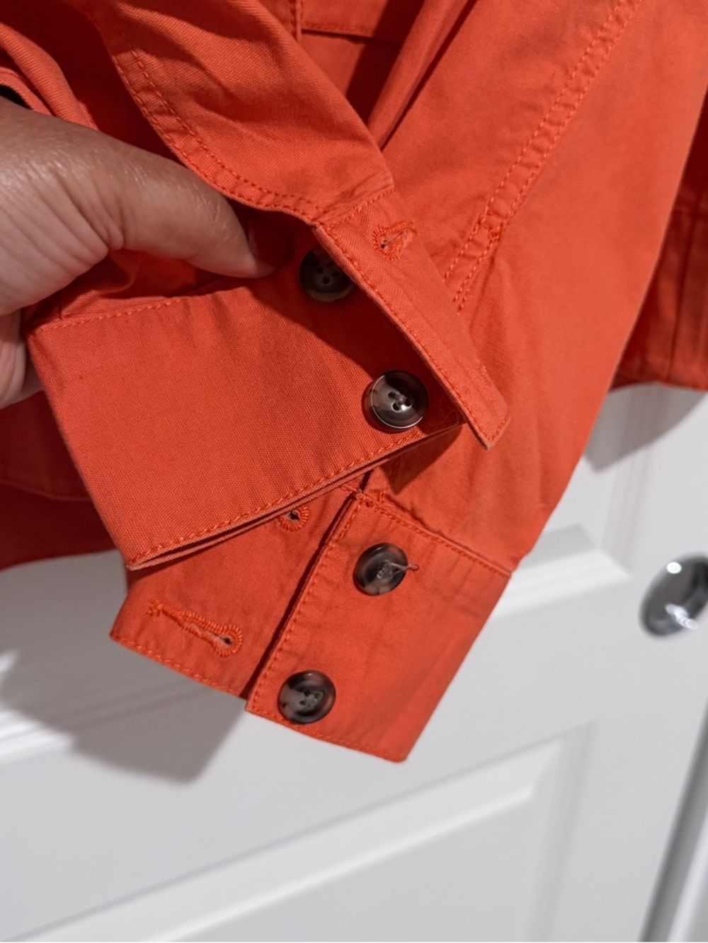 CAbi Orange Resort swing jacket with a button front Size M - Picture 5 of 8